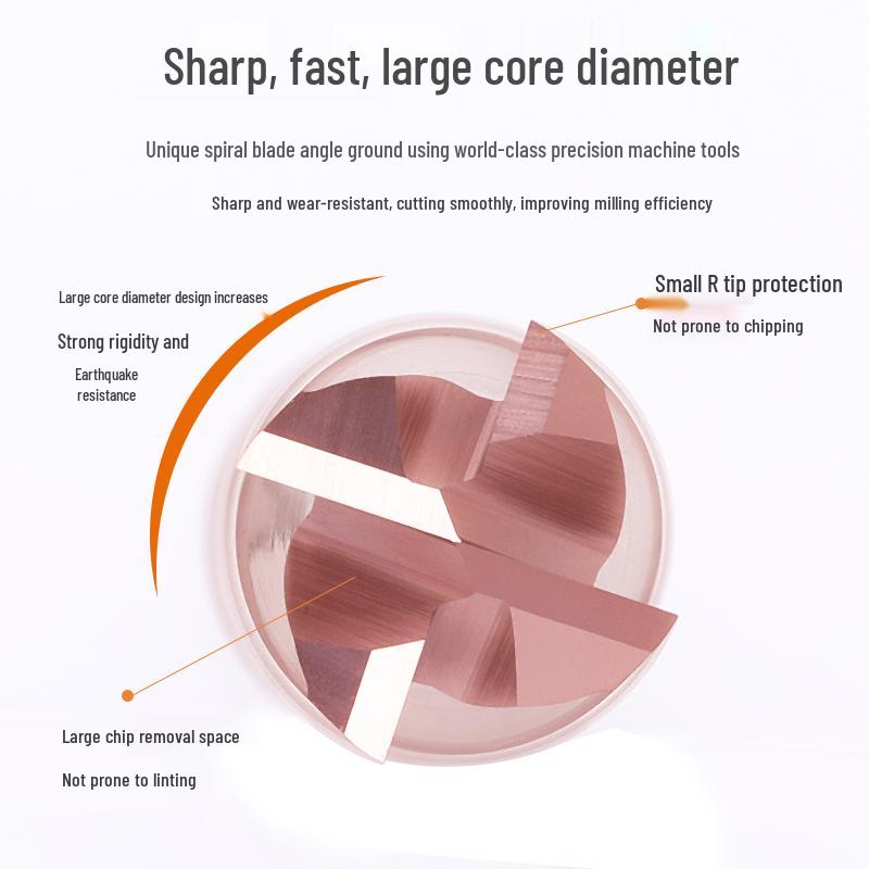 Tungsten Carbide Coated 60° Decimal End Mill for CNC Key Machines