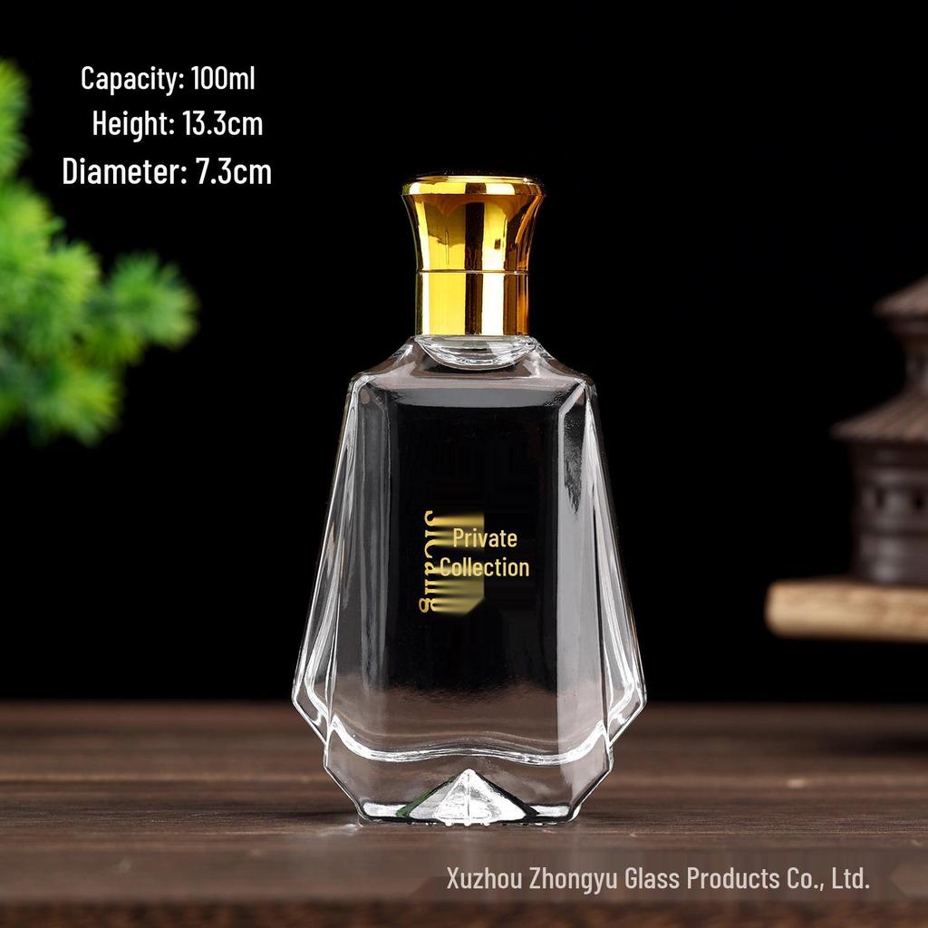 100ml Premium White Glass Empty Wine Bottle for Home Brew and Gift Collections