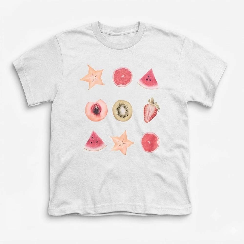 Fruit Slices Graphic Tropical Summer Gift For Friends White TShirt S