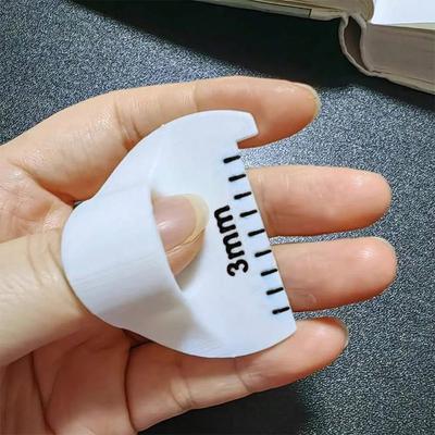 Nähnadelstärken-Messwerkzeug, Fingerlineal Nähschablone für gleichmäßige Stiche, Fingerschutz, DIY Stickanleitungswerkzeug