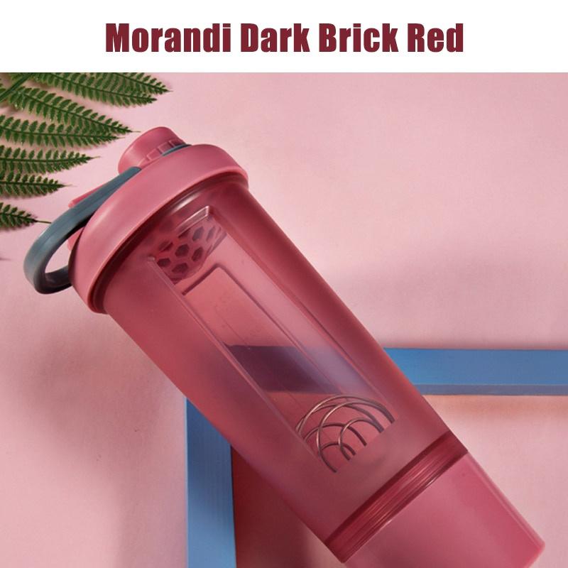 600ml Mattierter Shake-Becher Milchshake Sportflasche Outdoor Fitness Wasser Shaker Flasche Proteinpulver Tragbar Gym Training Getränk