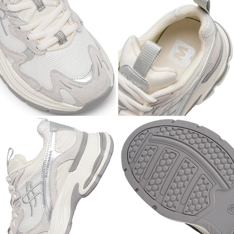 Platform shoes breathable and versatile high-end women's shoes small people show height new 2025 casual shoes dad shoes