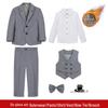 Boys' Solid Color Tuxedo Suit - Spring/Autumn British Style Blazer and Piano Performance Set