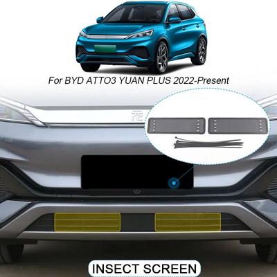 2pcs Car Insect-proof Air Inlet Protection Cover Insert Vent Racing Grill Filter Net Accessory For BYD ATTO 3 YUAN PLUS2022-2025