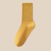 Female Spring and Autumn Leisure Pure Color Cotton Anti Pilling Tube Socks