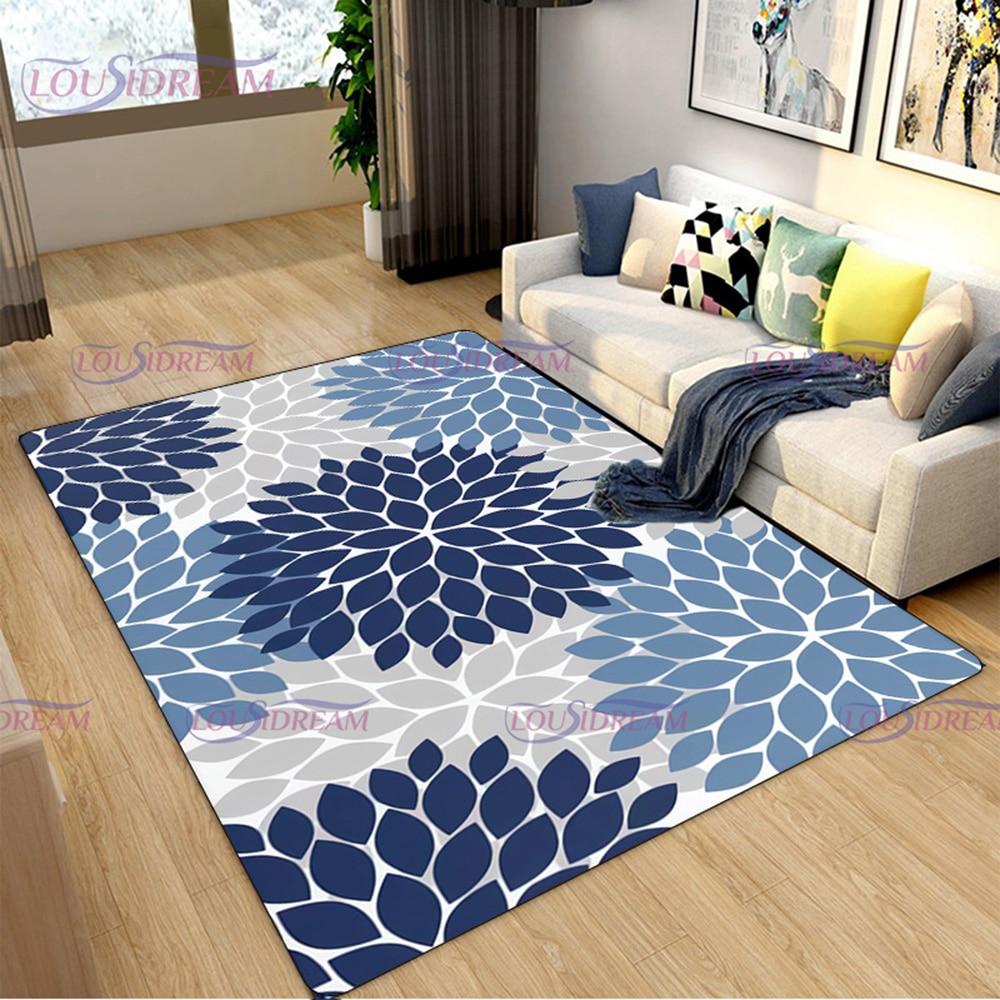 Tapete moderno com estampa de flores, tapete floral, tapete de cozinha, tapete antiderrapante, tapete de banheiro, tapete de entrada frontal