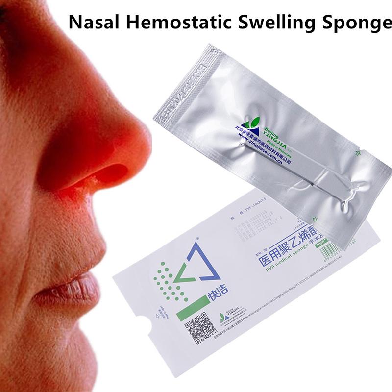 1Pcs Medical Hemostatic Pva Expansion Sponge Disposable Nasal Dressing Sponge For Nose Bleed Nasal Cavity Packing Haemostasis