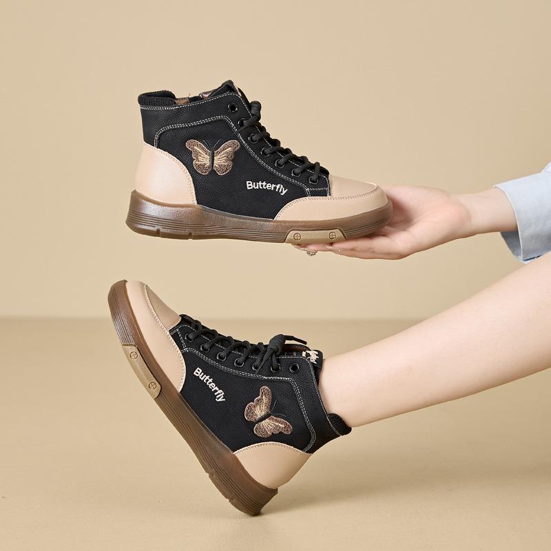 

Ботинки Martin женские ботинки короткие ботинки кожаные повседневные хлопковые туфли 36 чёрный