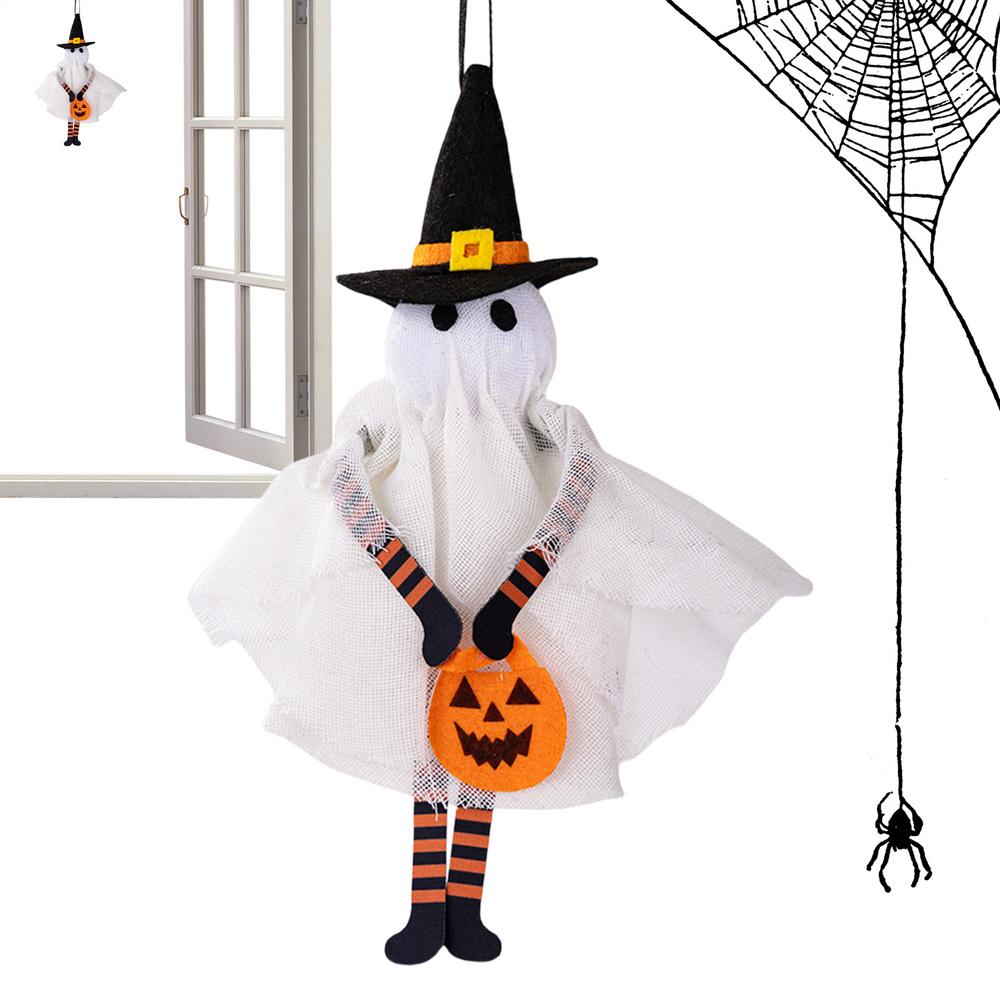 Halloween Tree Ornaments Hangable Pumpkin Ghost Pendant Aesthetic Hangable Decorations For Indoor Home Kids Adults Tree