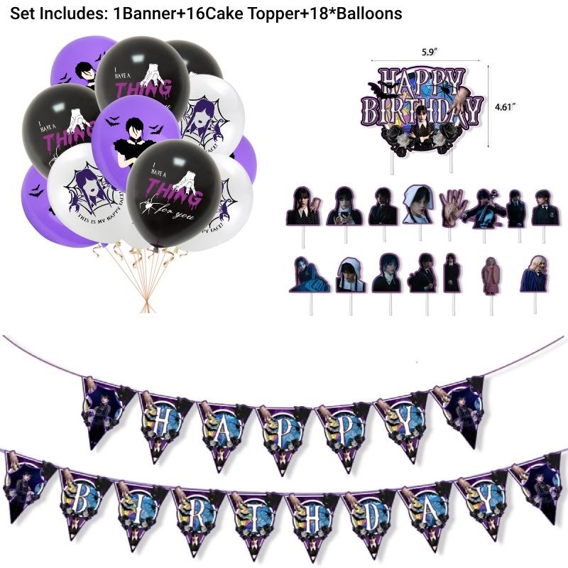 Horror Tv Series Themed Birthday Party Decorations Latex Balloons Cake Toppers And Flags