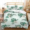 Four-leaf Clover Duvet Cover Set Green Leaves with Good Luck Polyester Comforter Cover for Kids Boy Girl Bedding Set King Size