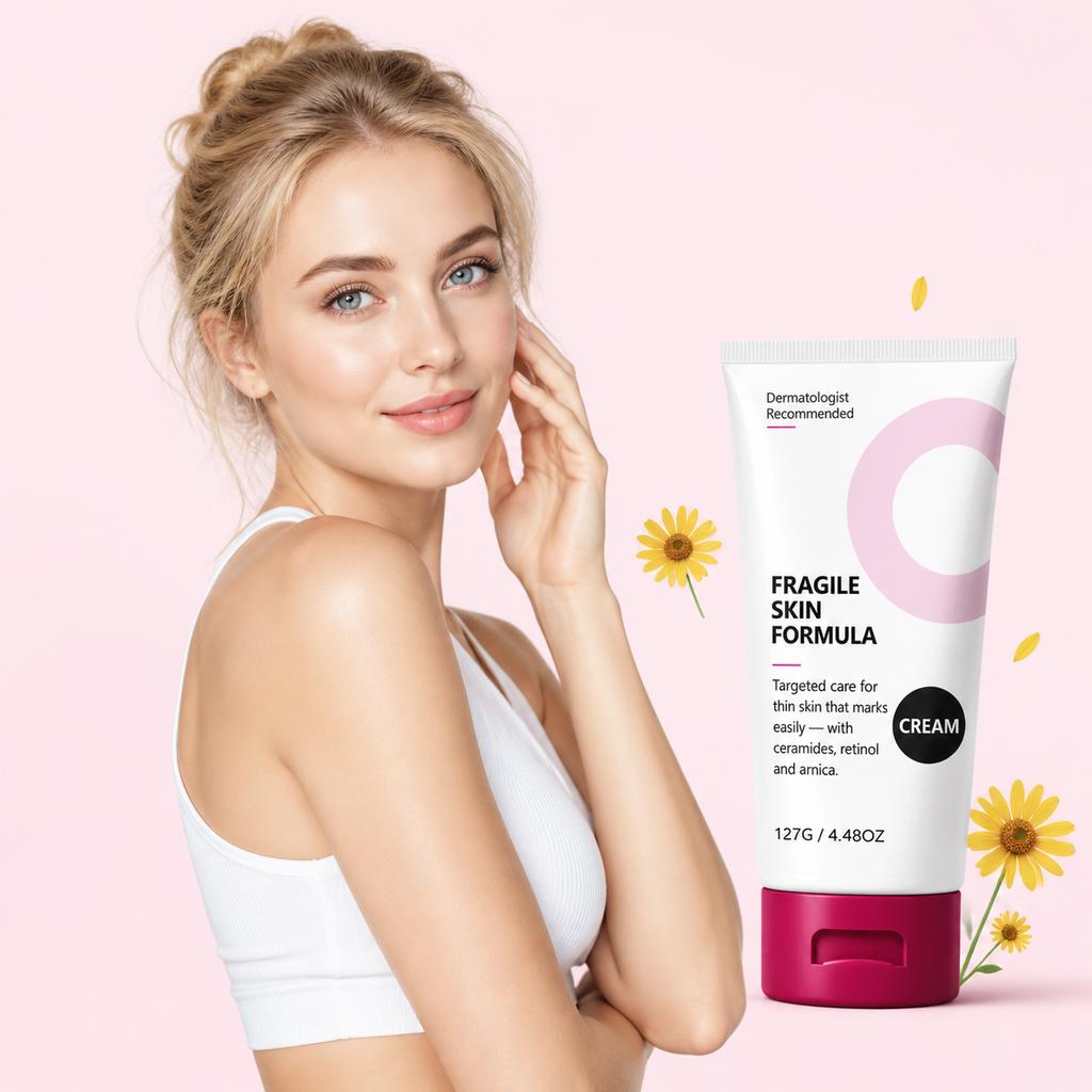 Skin moisturizing and soothing cream: The cream has a fine texture, spreads easily, is smooth, and is small and portable