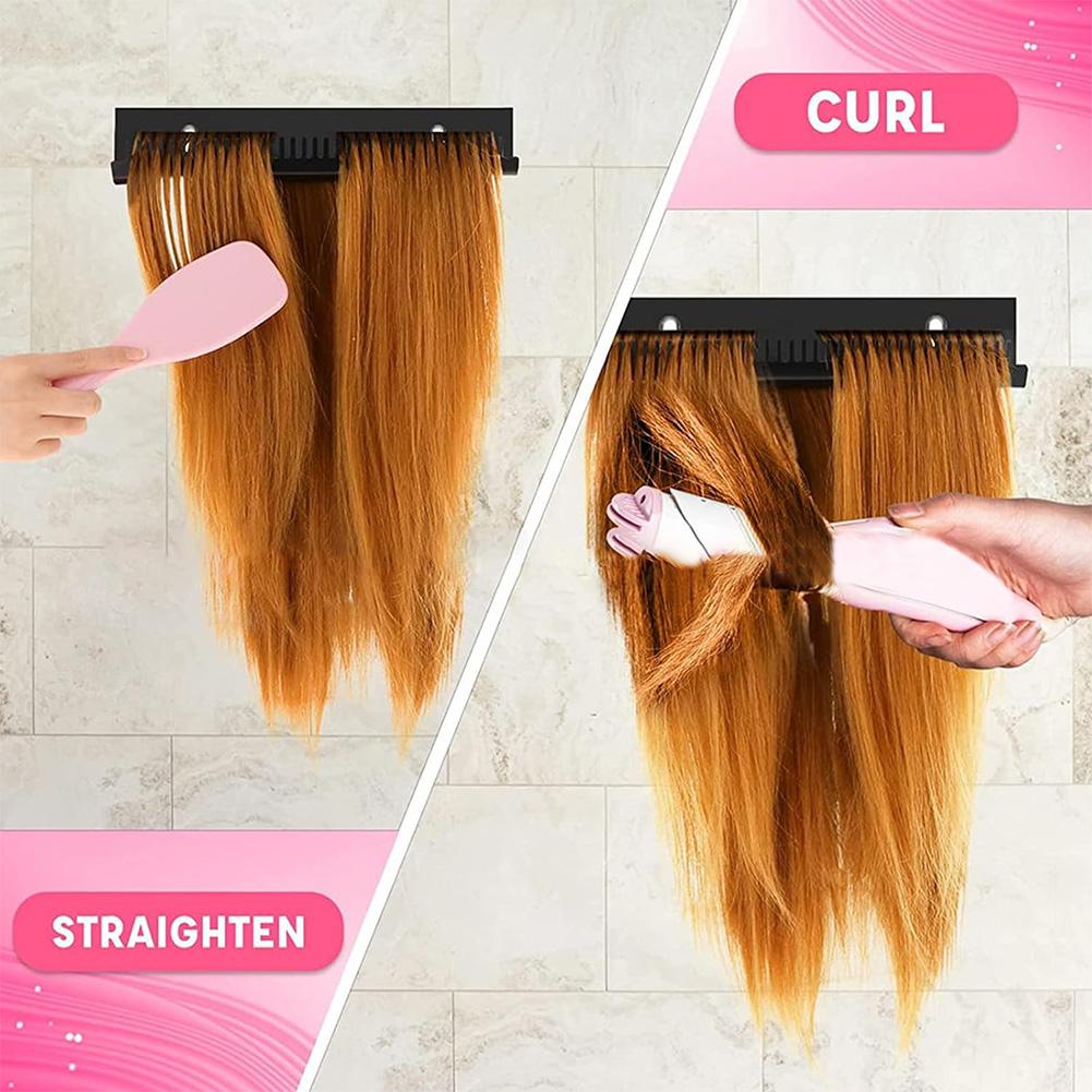 Hair Extension Hanger Stand Hair Display Holder Rack Portable Hair Extension Organizer Rack Hair Styling Coloring Washing Tool