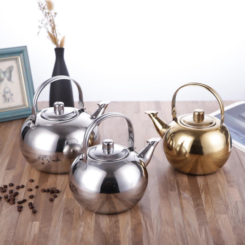 Vattenkokare Tevatten Spis Visslande spis Rostfritt Stål Tekanna Kanna För Hetkokande Kastruller Gas Kaffe Induktion Camping