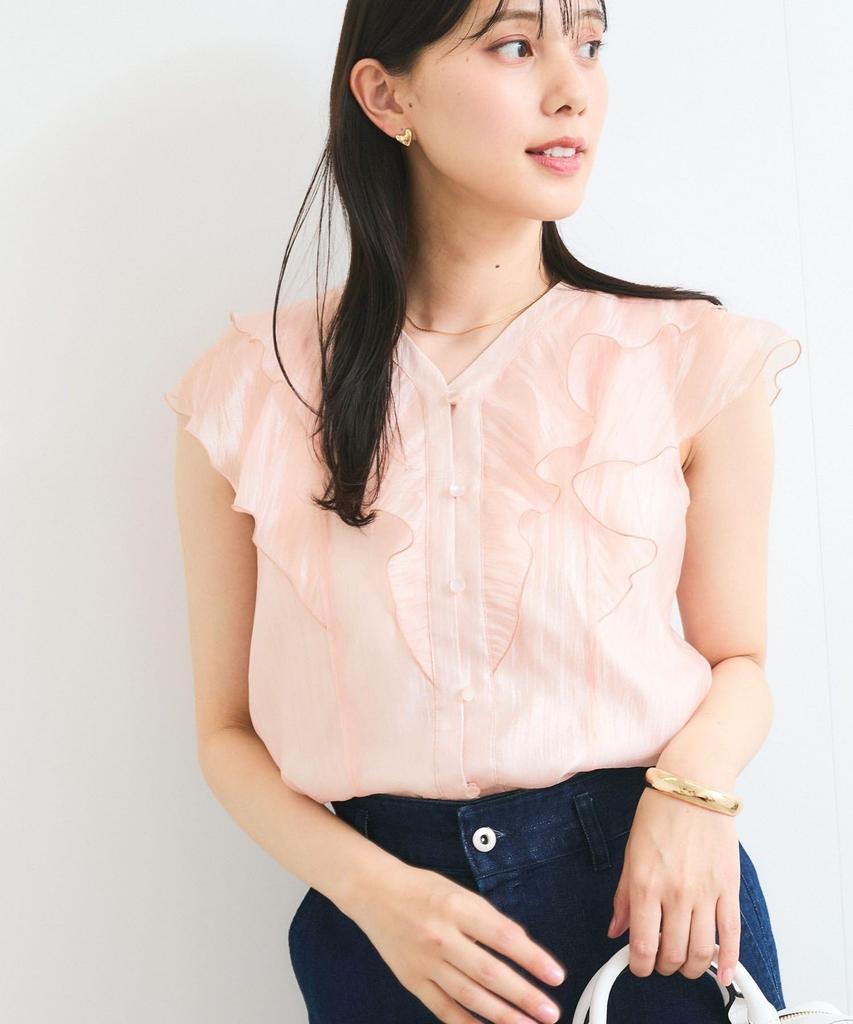 Blusa Rosa Transparente com Babados [BIS], Feminina, (63)