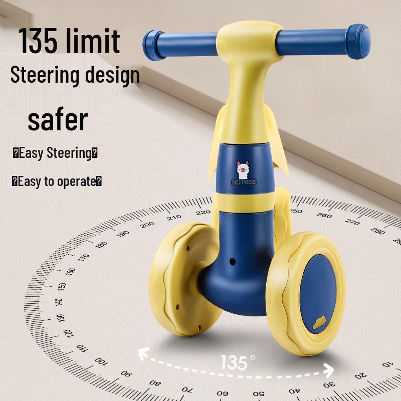 Beginner's Balance Bike & Walker for Kids Aged 1-3: 4-Wheel Strider Scooter