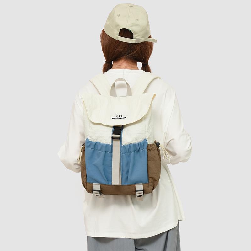 Lightweight Colorblock Sport Travel Backpack with Multi-Pocket Flap for Students