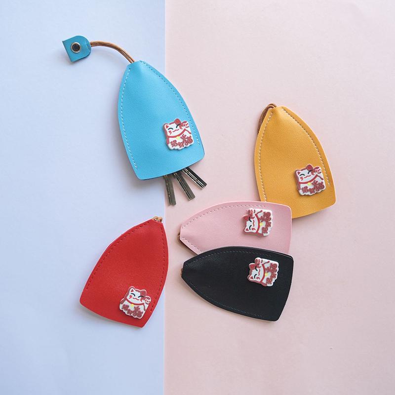 1Pc Cute Pu Pull Out Key Holder For Keys Creative Key Case Leather Keychain Leather Bag For Keys Car Key Box Pouch