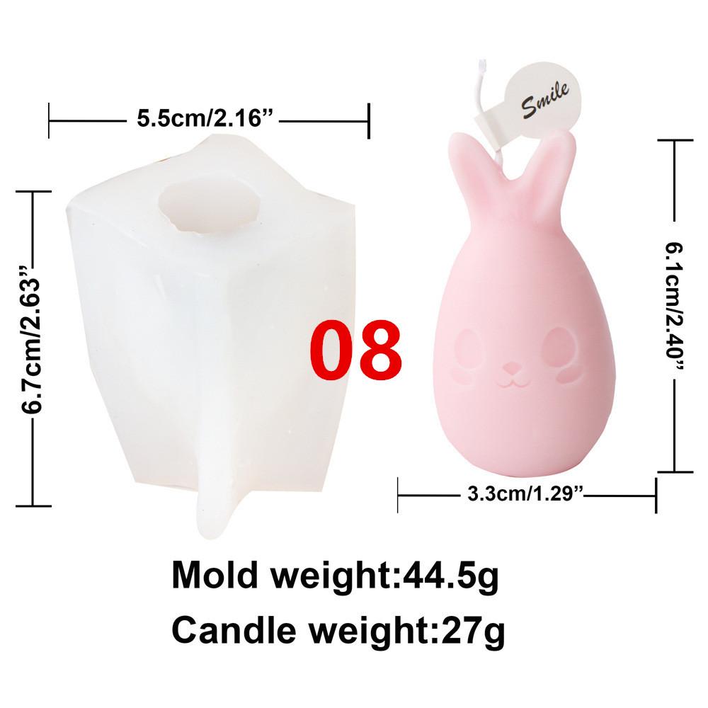 

Easter 3D Rabbit Silicone Candle Mold DIY Easter Egg Crystal Decor Animal Painting Plaster Gift Aromatherapy Candle Making Mould