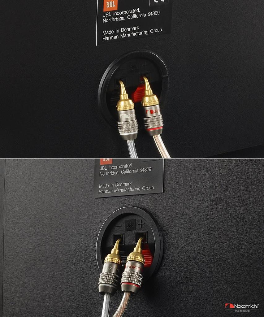 Nakamichi FanLock Excel Series 24k Gold Plated 2mm Pin Plug Banana Spring Clip 10 AWG 18 AWG Gauge Size 4mm for Speaker Amplifier Stereo Home Theater