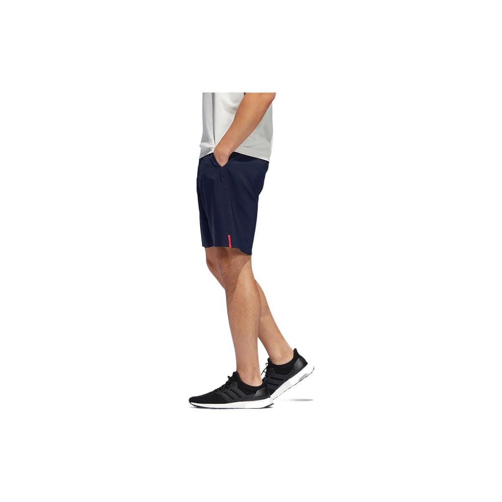 Adidas Solid Color Logo Print Casual Sports Running Training Shorts Men Shorts Blue DU3309