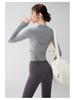 Women's Long Sleeve Yoga Suit with Thumbholes - Slim Fit for Running and Pilates
