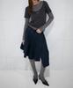 Chix One-Drop Pleated Layered Skirt Navy