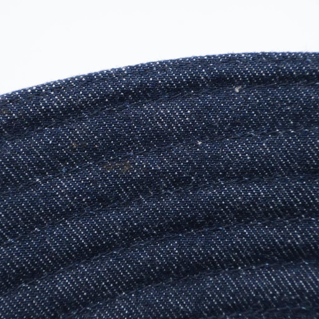 HERMES [Excellent Condition/Domestic Authentic] Helen Silky Denim Pocket Bucket Hat hat 57 IndigoUsed