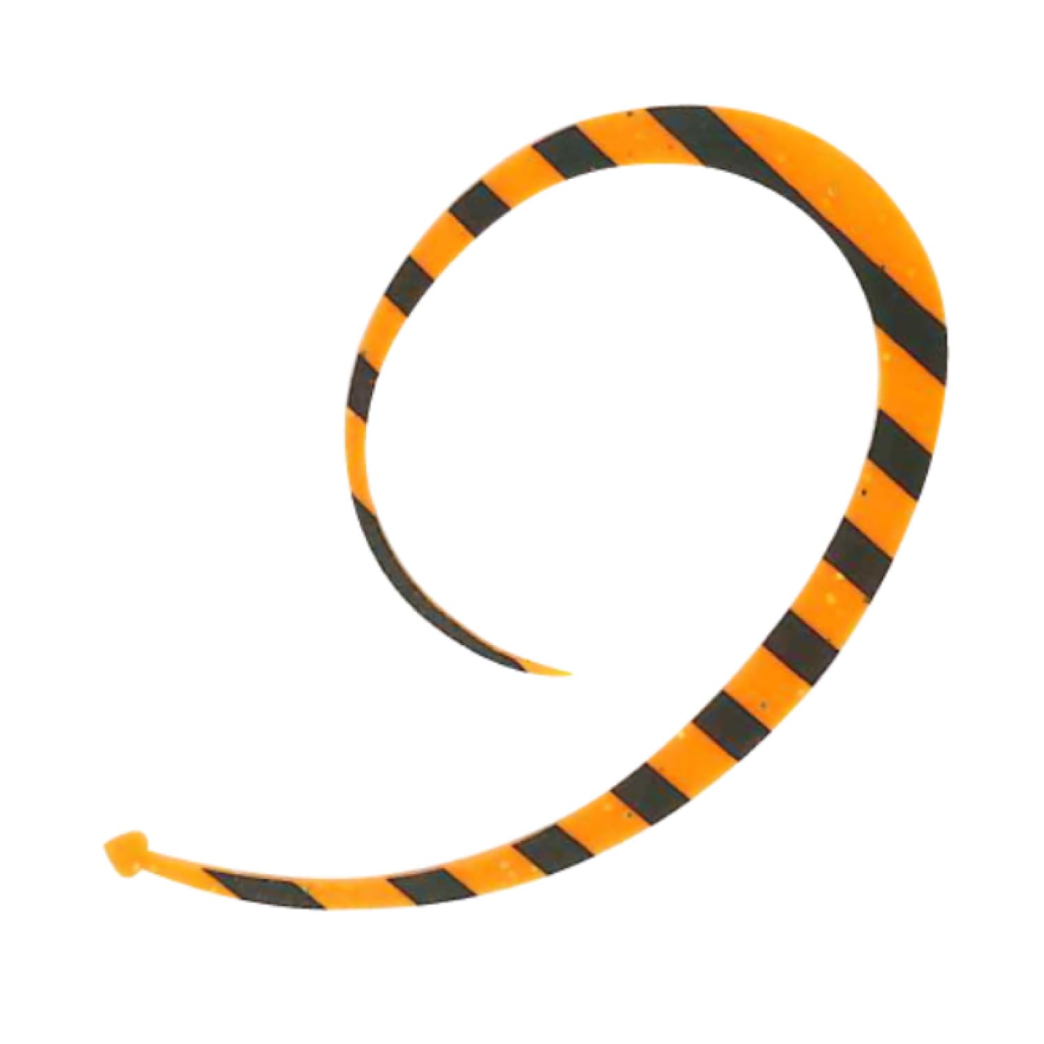 Hayabusa SE189 Free Slide Custom Silicone Tie Bulky Curly Single #6 Bright Orange Zebra