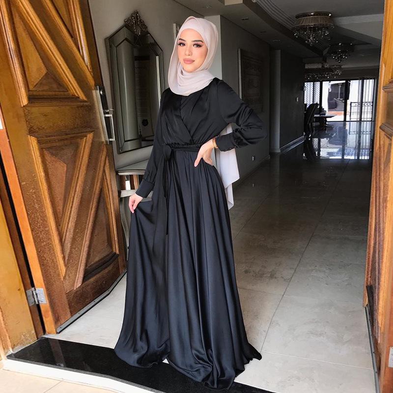 Dubai Strappy Big Swing Long Robe Dress 007 - Arabic-Inspired Design