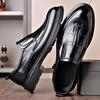 FashionNew Trending Brogues Classic Men Dress Shoes Men Oxfords Patent Leather Shoes Slip On Formal Black Leather Wedding Party Shoes
