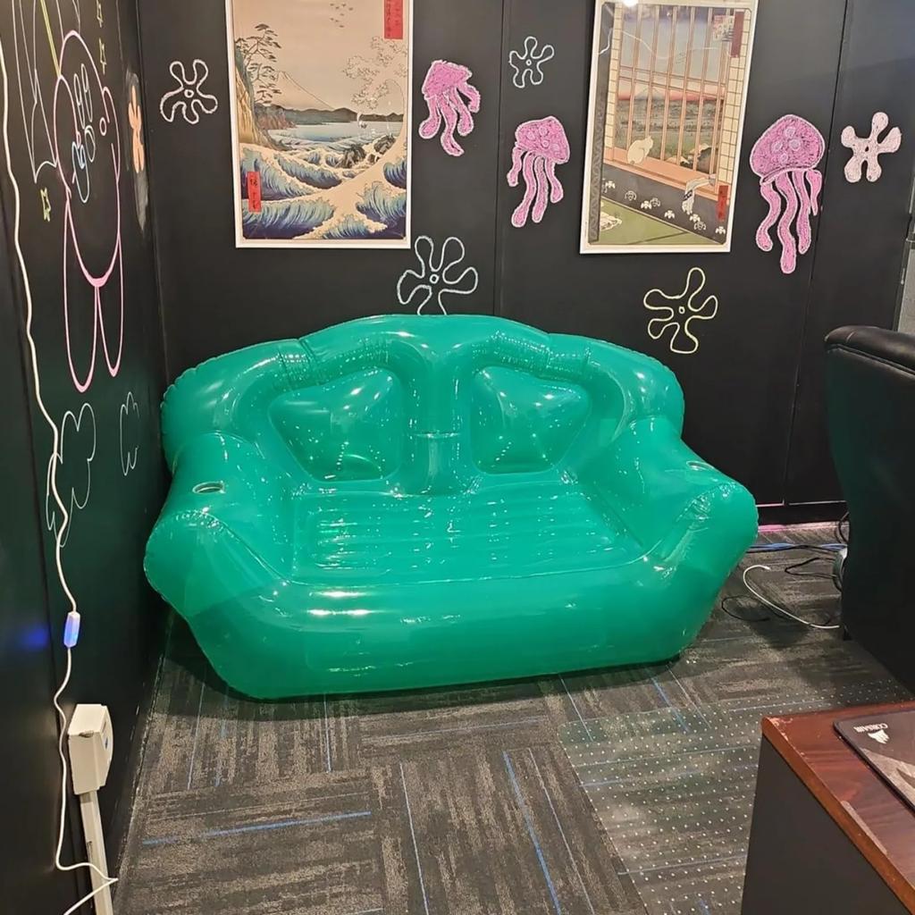 BYMAOCAR Seduta Gonfiabile per Divano, Divano Gonfiabile in PVC Trasparente Sedie Gonfiabili Divani Chaise Longue Divano Portatile Divano per Due Persone