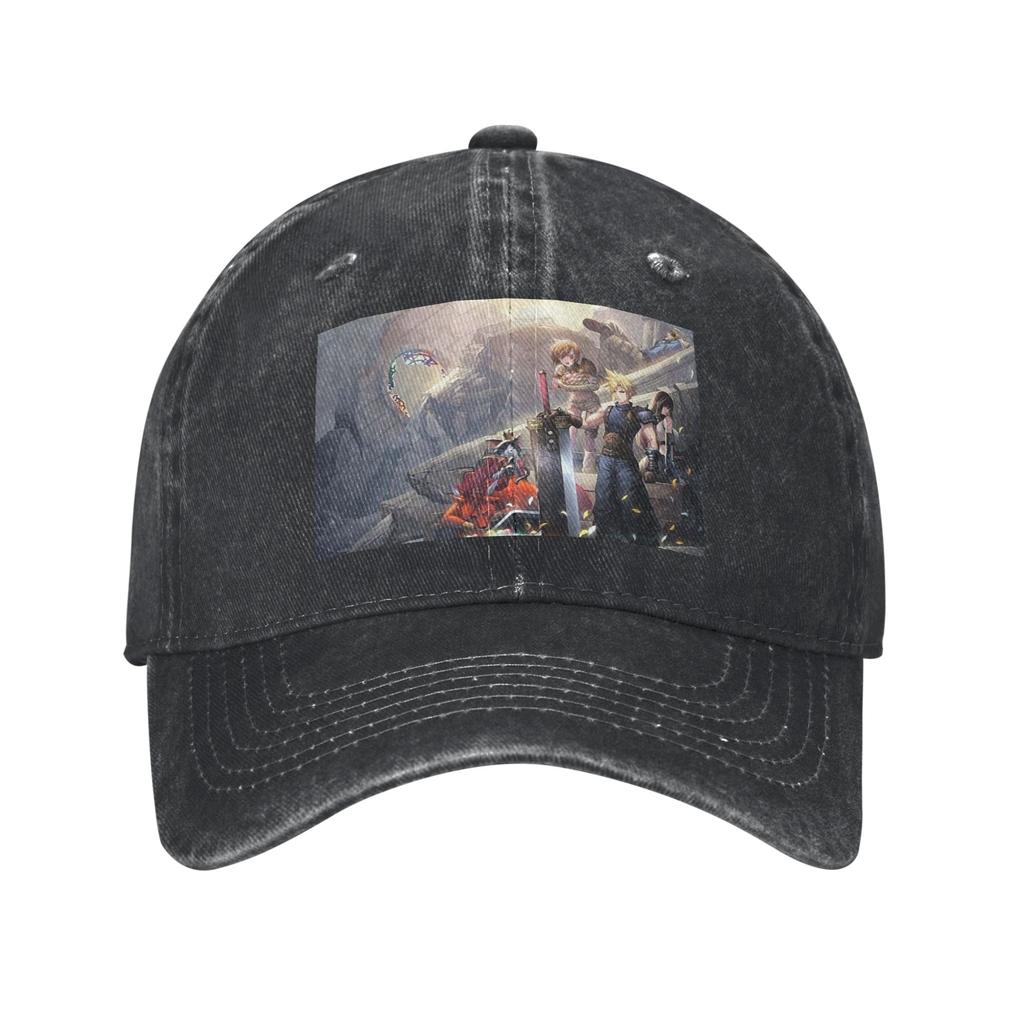 Tifa Lockhart-Final Fantasy 7 Ff7Remake Ffvii Final Washed Denim Cap Casual Baseball Caps Adjustable Hat Summer Baseball Hats