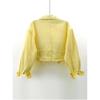 Chaqueta vaquera corta bordada de primavera y otoño para mujer, chaqueta de solapa dulce y fresca