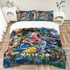 Pocket Monsters Xy Z Print 3Pcs Bedding Set,Duvet Cover with 2 Bedro,Pillowcase Home Birthday Gift