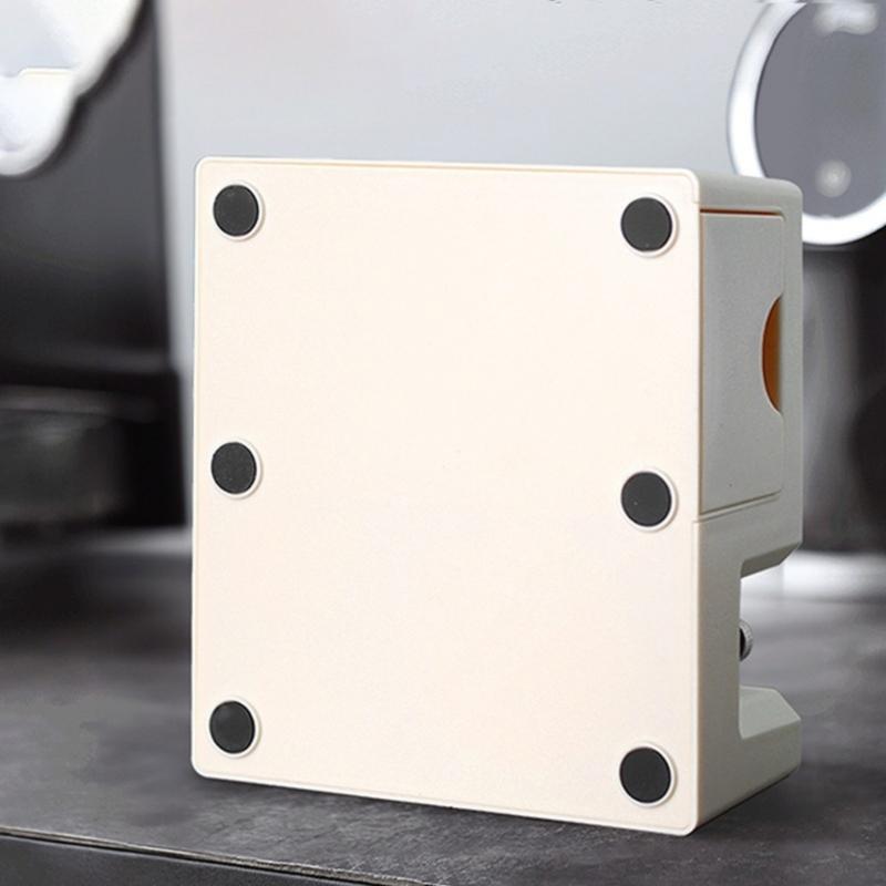Compacts Storage Organizers For Coffee Bar Square 51-58mm Espresso Tamper Station Stand with Slide Out Drawer Design