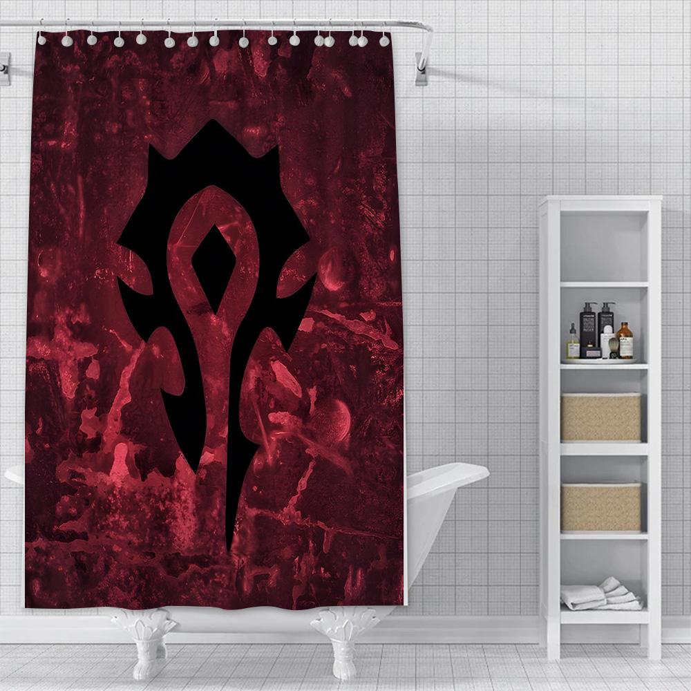 Shower Curtain Waterproof Polyester Fabric Paint Colorful Bath Curtains World Of Warcraft Home Bathroom Decor Curtain With Hook