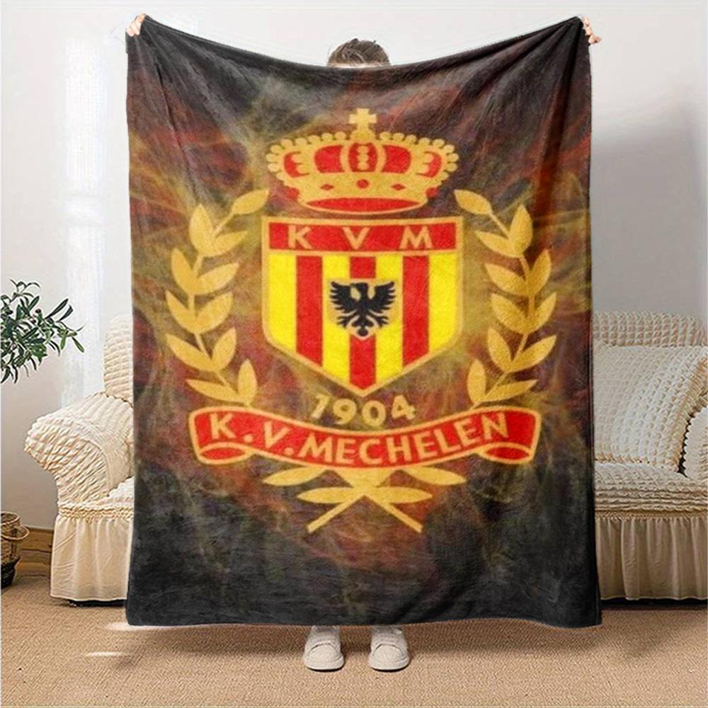 KV Mechelen Print Flannel Blanket High Quality Warm Comfortable Cover for All Seasons Perfect for Gifts Home Decor