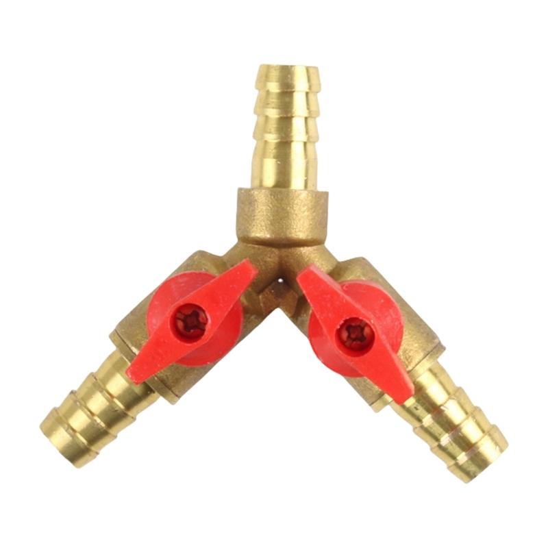 Y Type Copper Valves Hose Connector Fitting For Automotive Engine Systems Fluid Diversion Vehicle Cooling Pipe Networks