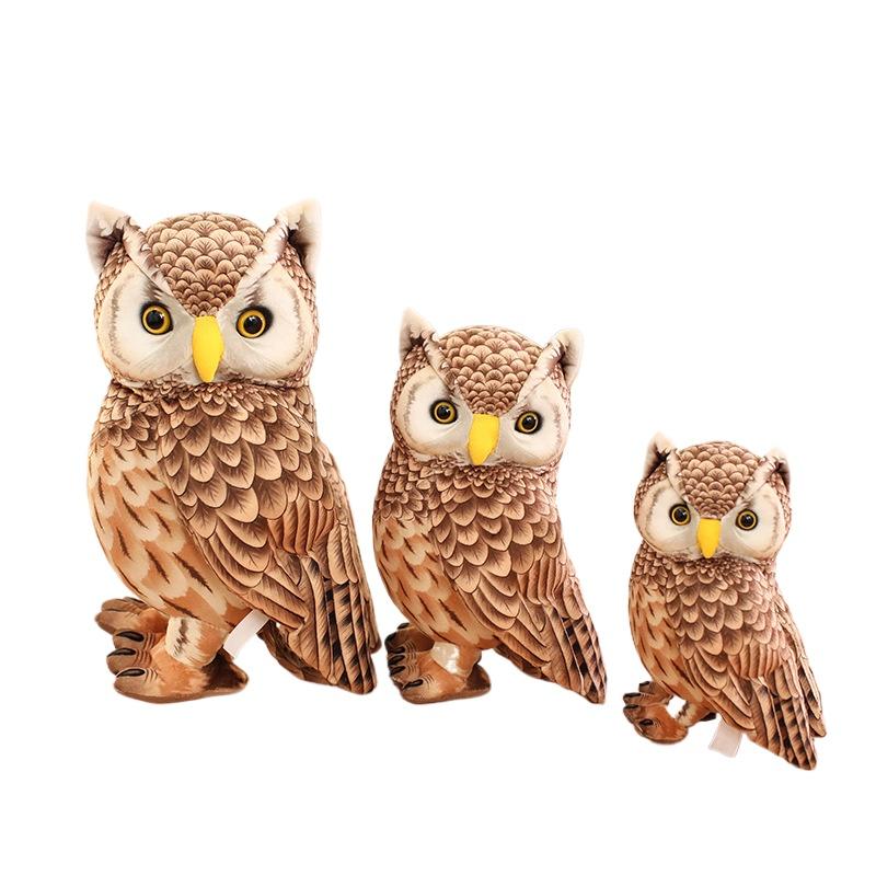 Simulation Owl Plush Toys Soft Stuffed Lifelike Pelicans Doll Pretty Desktop Pigeon Pets Funny Children Props Birthday Gift 20cm