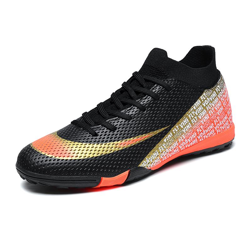 Youth Football Shoes  New Anti Slip Lace Up Grass Wear Resistant Training Ankle Boots Man Comfort Professional Soccer Shoes