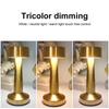 Retro Metal Barbell Desk Lamp - Touch-Control, Dimmable, Three-Color Light for Creative Spaces