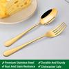 Golden stainless steel dinner fork 8PCS