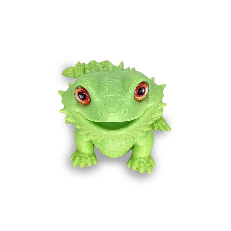 3D Printed Movable Bearded Dragon Ornament - Customizable Size Children's Handmade Stress-Relief Toy