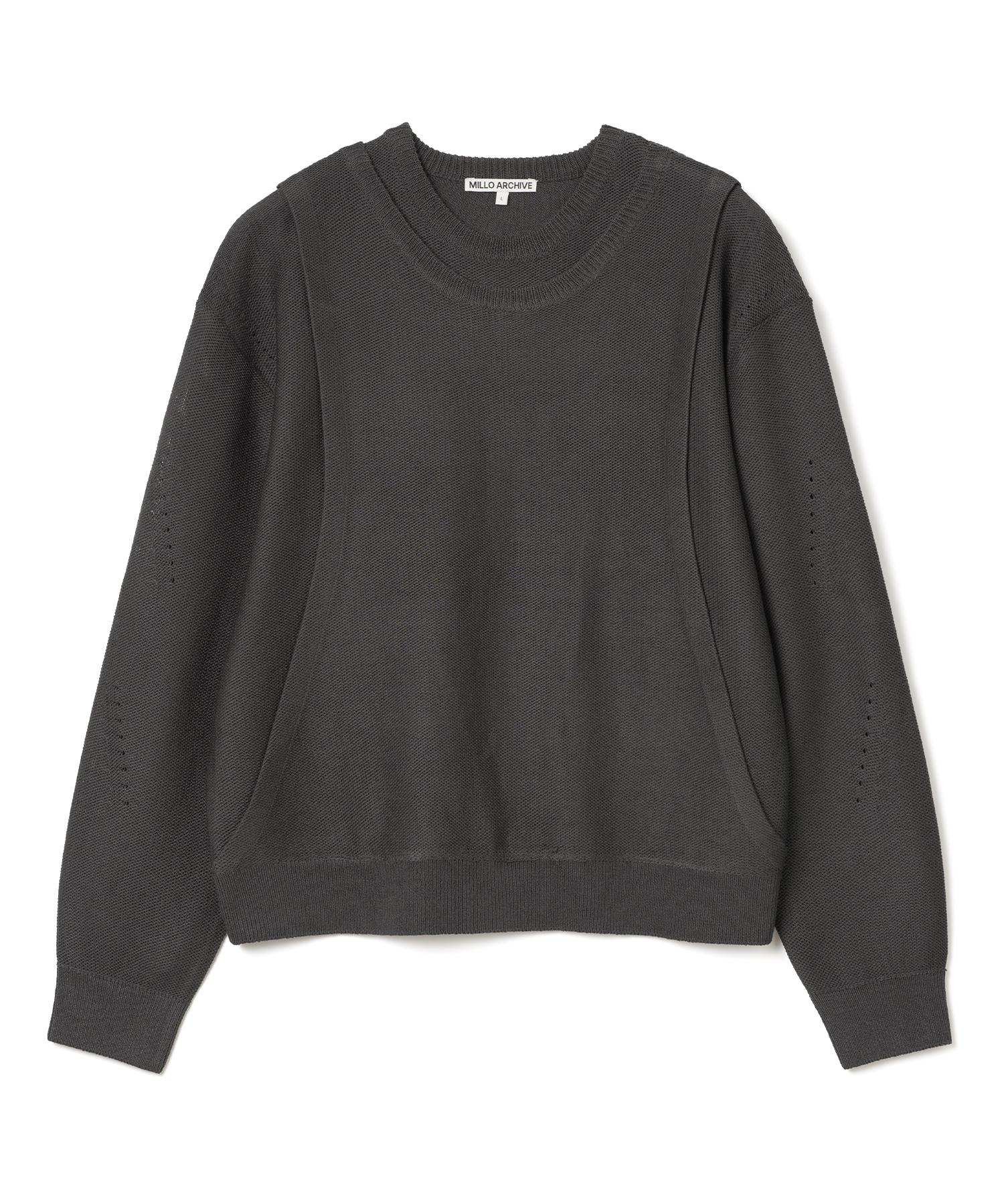 Milo Archive Curved Layered Knit [Charcoal] Charcoal/Xl
