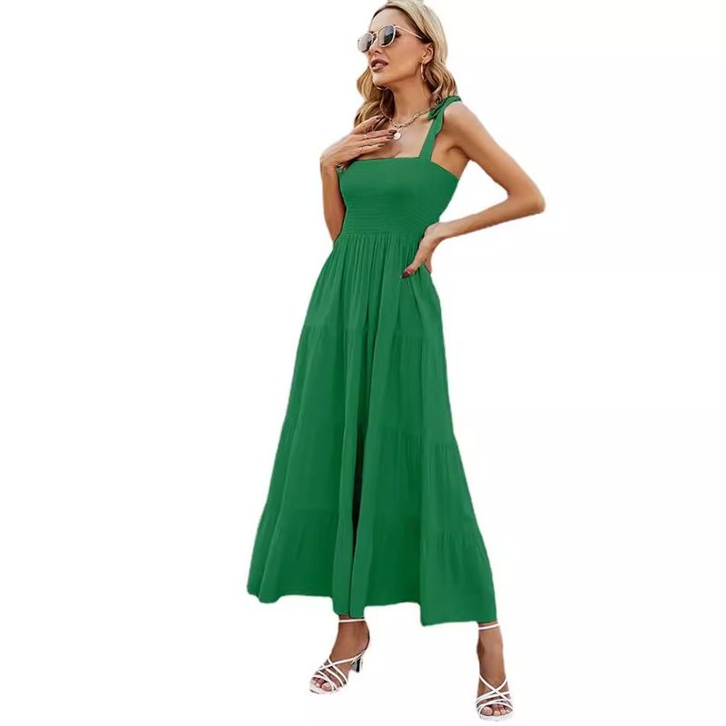 Long Camisole Dress2025 European and American Summer Women New Sleeveless Print Long Sling Dress