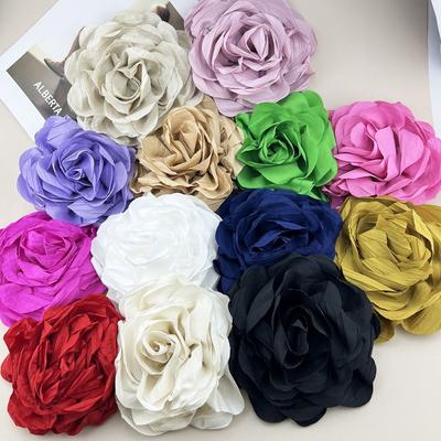16CM Multi -layer Fabric Rose Flower Brooch for Women Girl Magazine Wedding Dress Exaggerate Shoot Accessory Pin