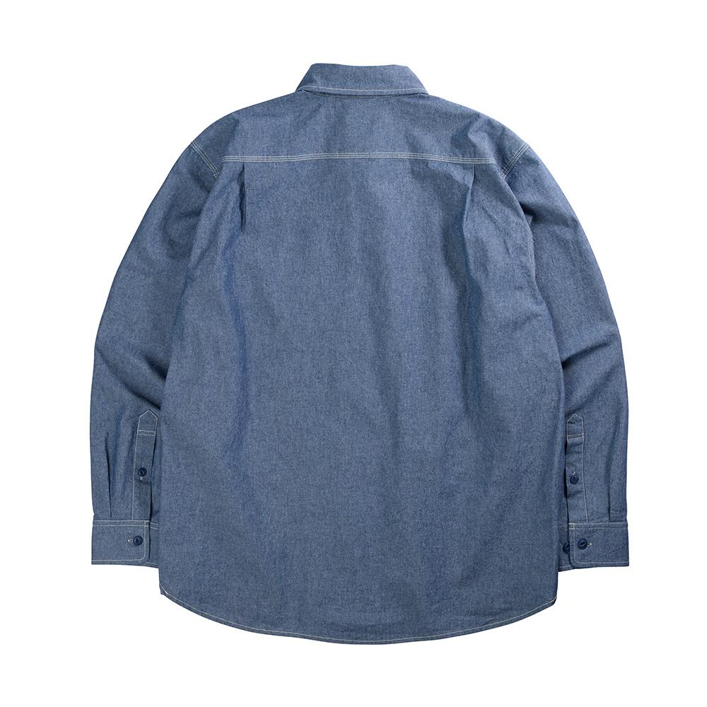 Geonjiulleunseu Chambray Work Shirt 5.5Oz - Blue