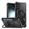 Stand Case for Samsung Galaxy S25 S24 S23 S22 S21 Ultra [Compatible with Magnetic][Invisible Magnet Kickstand] Anti-Drop Cover