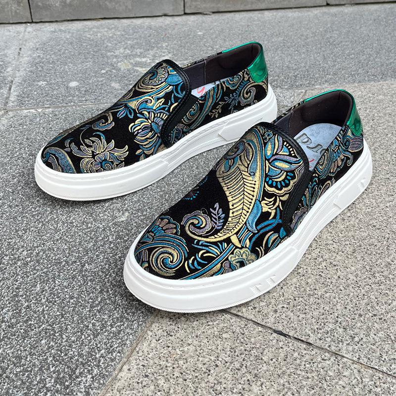 

Мода Роскошь Модный Дизайнер Новые Мужские Туфли из Натуральной Кожи с Цветочным Узором Мужские Лоферы Слипоны Кроссовки для Ходьбы zapatos hombre 38